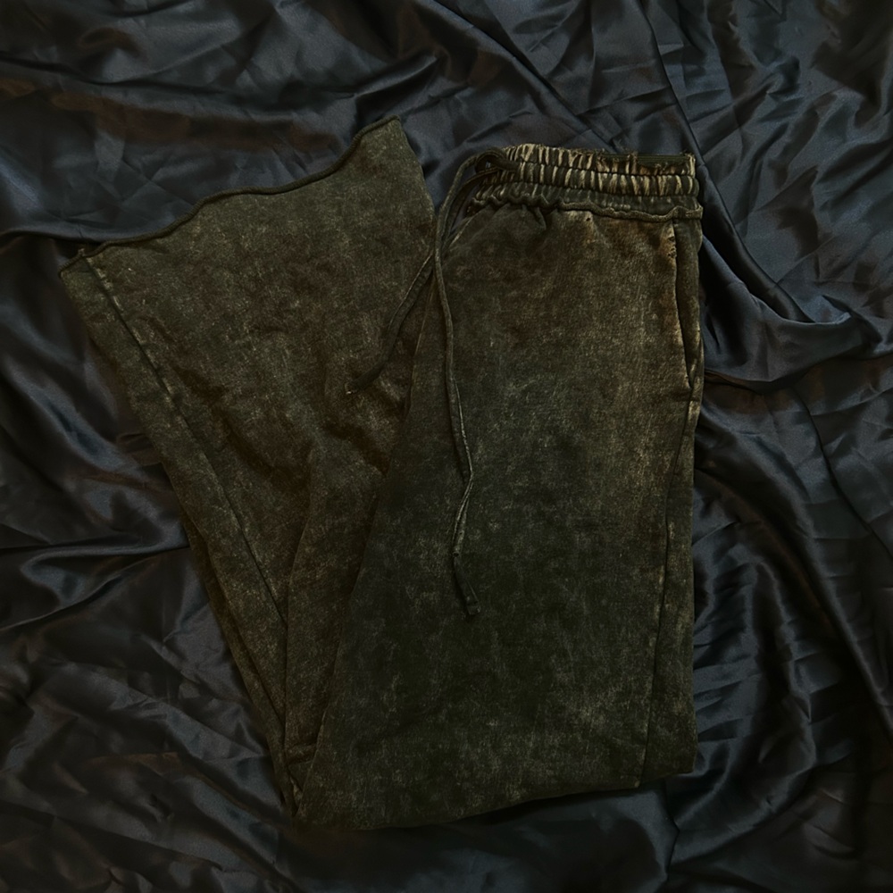 black acid wash Jogger Pants